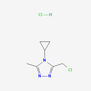 3-(chloromethyl)-4-cyclopropyl-5-methyl-4H-1,2,4-triazole hydrochloride