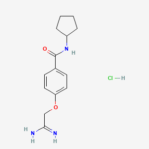 4-(carbamimidoylmethoxy)-N-cyclopentylbenzamide hydrochloride