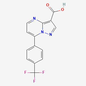 7-[4-(Trifluoromethyl)phenyl]pyrazolo[1,5-a]pyrimidine-3-carboxylic acid