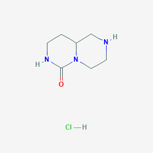 molecular formula C7H14ClN3O B1459152 octahydro-1H-pyrimido[1,6-a]piperazin-6-one hydrochloride CAS No. 1423028-11-8
