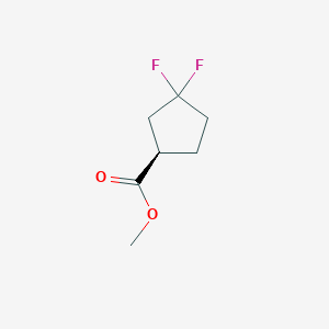 molecular formula C7H10F2O2 B1459158 (R)-Methyl 3,3-difluorocyclopentanecarboxylate CAS No. 1408057-37-3