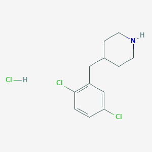 molecular formula C12H16Cl3N B1459172 4-[(2,5-Dichlorophenyl)methyl]piperidine hydrochloride CAS No. 1375474-64-8
