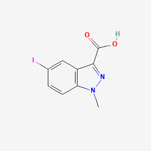 molecular formula C9H7IN2O2 B1459173 5-Iodo-1-methyl-1H-indazole-3-carboxylic acid CAS No. 1363382-23-3