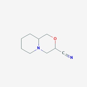 molecular formula C9H14N2O B1459177 Octahydropyrido[2,1-c]morpholine-3-carbonitrile CAS No. 1423029-64-4