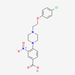 molecular formula C19H20ClN3O5 B1459178 4-{4-[2-(4-Chlorophenoxy)ethyl]piperazin-1-yl}-3-nitrobenzoic acid CAS No. 1427379-13-2