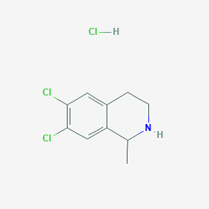 molecular formula C10H12Cl3N B1459180 6,7-Dichloro-1-methyl-1,2,3,4-tetrahydroisoquinoline hydrochloride CAS No. 1432680-42-6