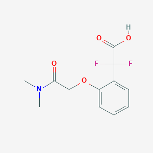 molecular formula C12H13F2NO4 B1459186 2-{2-[(Dimethylcarbamoyl)methoxy]phenyl}-2,2-difluoroacetic acid CAS No. 1443981-14-3