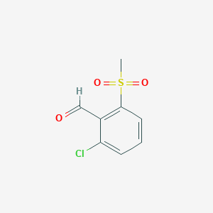 molecular formula C8H7ClO3S B1459196 2-氯-6-甲磺酰基苯甲醛 CAS No. 1378864-51-7
