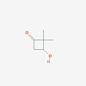 molecular formula C6H10O2 B1459197 3-Hydroxy-2,2-dimethylcyclobutan-1-one CAS No. 1432681-41-8