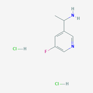 molecular formula C7H11Cl2FN2 B1459198 1-(5-Fluoropyridin-3-yl)ethan-1-amine dihydrochloride CAS No. 1432679-07-6