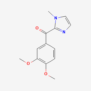 molecular formula C13H14N2O3 B14591989 (3,4-Dimethoxyphenyl)(1-methyl-1H-imidazol-2-yl)methanone CAS No. 61496-25-1