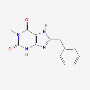 molecular formula C13H12N4O2 B14592022 8-Benzyl-1-methyl-3,7-dihydropurine-2,6-dione CAS No. 61080-63-5