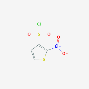 molecular formula C4H2ClNO4S2 B1459203 2-硝基噻吩-3-磺酰氯 CAS No. 1421602-28-9