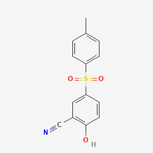 molecular formula C14H11NO3S B14592123 Benzonitrile, 2-hydroxy-5-[(4-methylphenyl)sulfonyl]- CAS No. 61622-17-1