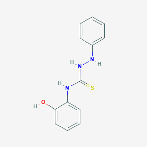 molecular formula C13H13N3OS B14592158 Hydrazinecarbothioamide, N-(2-hydroxyphenyl)-2-phenyl- CAS No. 61291-87-0