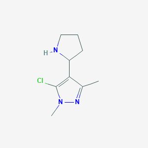 5-chloro-1,3-dimethyl-4-(pyrrolidin-2-yl)-1H-pyrazole