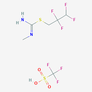 N'-methyl[(2,2,3,3-tetrafluoropropyl)sulfanyl]methanimidamide; trifluoromethanesulfonic acid