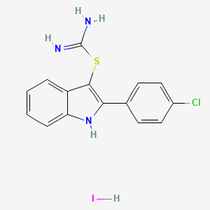 2-(4-Chlorophenyl)-1H-indol-3-yl imidothiocarbamate hydroiodide