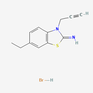 molecular formula C12H13BrN2S B1459225 6-ethyl-3-(prop-2-yn-1-yl)benzo[d]thiazol-2(3H)-imine hydrobromide CAS No. 1820586-96-6