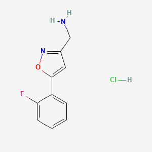 [[5-(2-Fluorophenyl)isoxazol-3-YL]methyl]amine hydrochloride