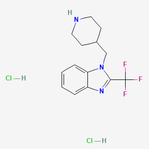1-(piperidin-4-ylmethyl)-2-(trifluoromethyl)-1H-benzimidazole dihydrochloride