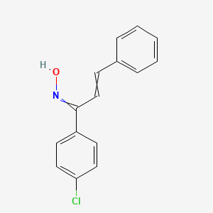 molecular formula C15H12ClNO B14592309 N-[1-(4-Chlorophenyl)-3-phenylprop-2-en-1-ylidene]hydroxylamine CAS No. 61572-25-6