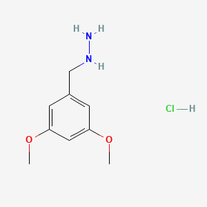 molecular formula C9H15ClN2O2 B1459233 (3,5-Dimethoxybenzyl)hydrazine hydrochloride CAS No. 1351648-68-4