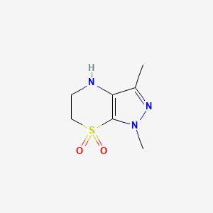 1,3-dimethyl-1H,4H,5H,6H-7lambda6-pyrazolo[3,4-b][1,4]thiazine-7,7-dione