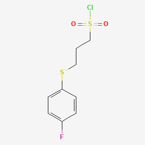 3-[(4-Fluorophenyl)sulfanyl]propane-1-sulfonyl chloride