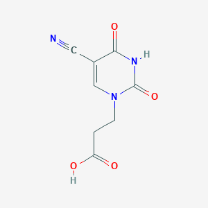 molecular formula C8H7N3O4 B1459243 3-(5-cyano-2,4-dioxo-3,4-dihydropyrimidin-1(2H)-yl)propanoic acid CAS No. 18528-07-9