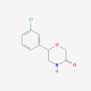 molecular formula C10H10ClNO2 B1459245 6-(3-Chlorophenyl)morpholin-3-one CAS No. 167848-09-1