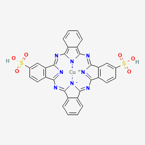 molecular formula C32H16CuN8O6S2 B1459246 Copper phthalocyanine disulfonic acid CAS No. 29188-28-1