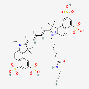 molecular formula C44H47N3O13S4 B1459257 Trisulfo-Cy5.5-Alkyne 