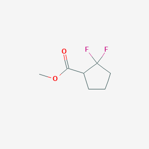 molecular formula C7H10F2O2 B1459265 Methyl 2,2-difluorocyclopentane-1-carboxylate CAS No. 1781329-42-7