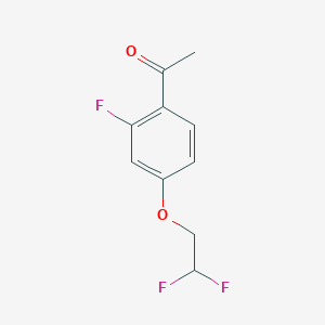 molecular formula C10H9F3O2 B1459270 1-[4-(2,2-Difluoroethoxy)-2-fluorophenyl]-ethanone CAS No. 1691758-79-8