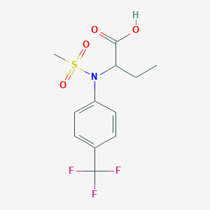 2-{(Methylsulfonyl)[4-(trifluoromethyl)phenyl]amino}butanoic acid