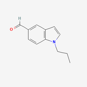 molecular formula C12H13NO B1459282 1H-Indole-5-carboxaldehyde, 1-propyl- CAS No. 1072493-14-1