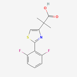 2-[2-(2,6-Difluorophenyl)-1,3-thiazol-4-yl]-2-methylpropanoic acid