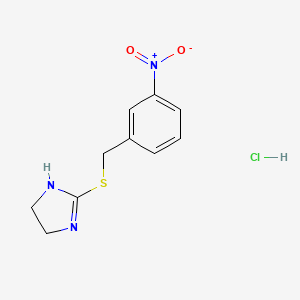 molecular formula C10H12ClN3O2S B1459295 2-[(3-nitrobenzyl)thio]-4,5-dihydro-1H-imidazole hydrochloride CAS No. 1351620-84-2