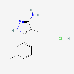 4-methyl-3-(3-methylphenyl)-1H-pyrazol-5-amine hydrochloride