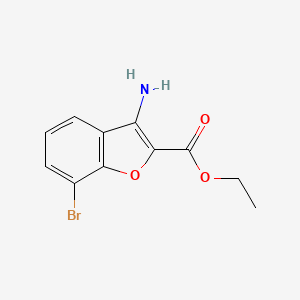 molecular formula C11H10BrNO3 B1459311 3-氨基-7-溴苯并呋喃-2-羧酸乙酯 CAS No. 1823241-41-3
