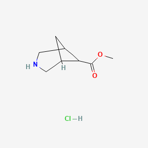 molecular formula C8H14ClNO2 B1459312 Methyl 3-azabicyclo[3.1.1]heptane-6-carboxylate hydrochloride CAS No. 1389264-36-1