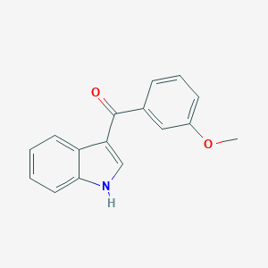 molecular formula C16H13NO2 B145932 (1H-Indol-3-yl)-(3-methoxy-phenyl)-methanone CAS No. 136672-25-8