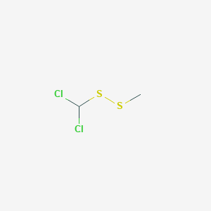 molecular formula C2H4Cl2S2 B14593228 Disulfide, dichloromethyl methyl CAS No. 61079-15-0