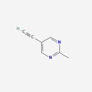 molecular formula C7H6N2 B1459325 5-Ethynyl-2-methylpyrimidine CAS No. 1196153-50-0