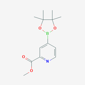 molecular formula C13H18BNO4 B145933 Methyl 4-(4,4,5,5-tetramethyl-1,3,2-dioxaborolan-2-YL)picolinate CAS No. 957062-72-5