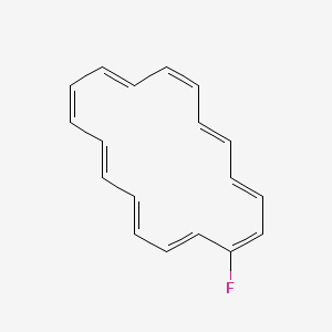 molecular formula C18H17F B14593305 (1Z,3Z,5E,7E,9Z,11E,13E,15E,17Z)-1-Fluorocyclooctadeca-1,3,5,7,9,11,13,15,17-nonaene CAS No. 61235-65-2