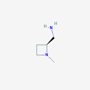 molecular formula C5H12N2 B1459333 (S)-2-Aminomethyl-1-methylazetidine CAS No. 1363378-17-9
