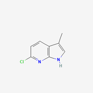molecular formula C8H7ClN2 B1459339 6-Chloro-3-methyl-1H-pyrrolo[2,3-B]pyridine CAS No. 1211531-25-7