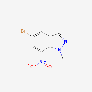 molecular formula C8H6BrN3O2 B1459344 5-Bromo-1-methyl-7-nitro-1H-indazole CAS No. 1363383-04-3